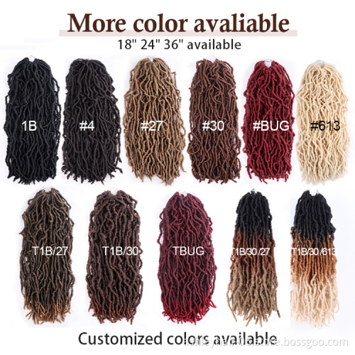 Julianna 18 24 36Inch Source Wholesale 21 Strands Locs 350 Color Bulk For Faux Locs Kanekalon Synthetic Crochet Hair Soft Locs